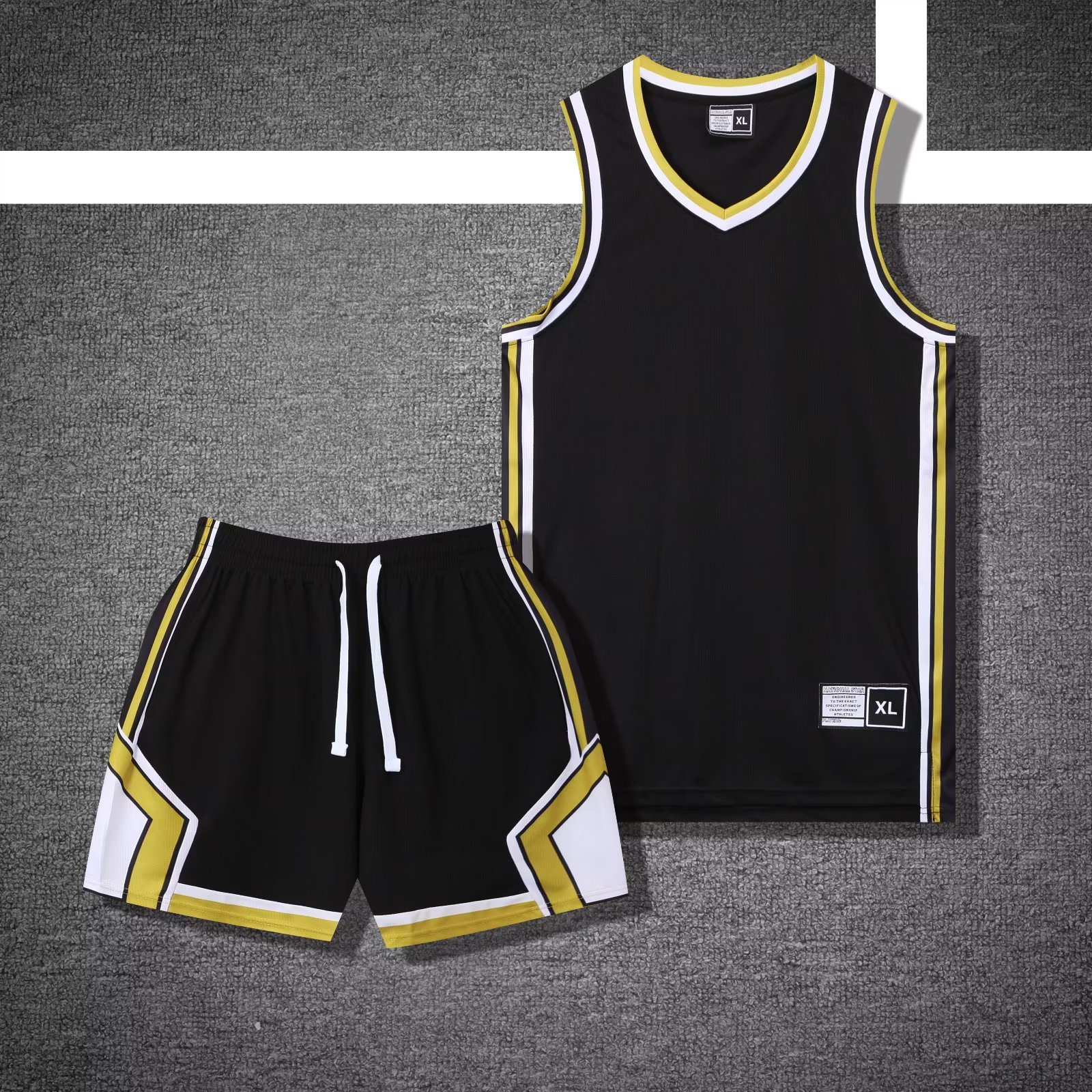 American Basketball Suit Printed Suit Men's Summer Student Sports Competition Team Uniform Training Vest Large Size Jersey Printed