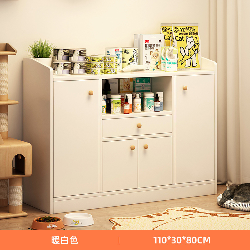 Mueble de almacenamiento para mesa de alimentación, suministros para mascotas, gran capacidad, almacenamiento sencillo y económico para el hogar, mueble de almacenamiento para sala de estar