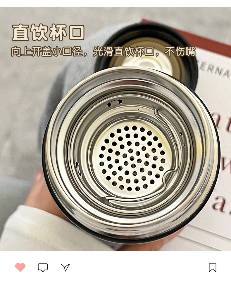 Straight cups, office and business insulated cups, custom-made and wholesale stainless steel water cups, simple and ins style portable water cups for women pic 30