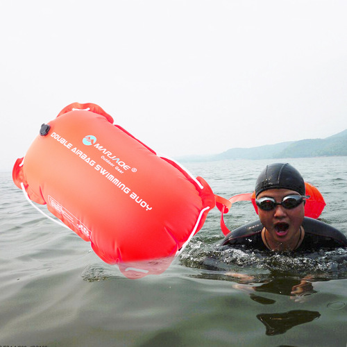 Double airbag MARJAQE swimming float reinforced nylon cloth PVC wild swimming wear-resistant and easy to blow