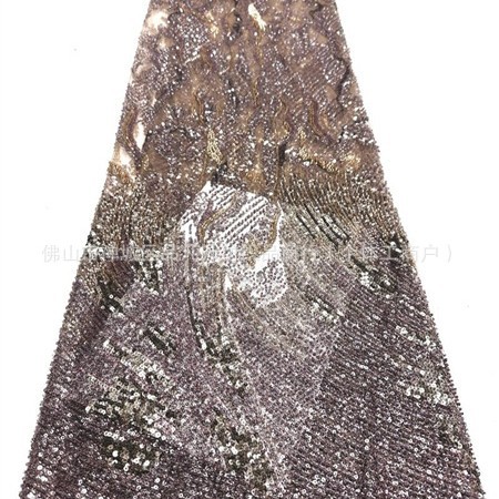 2026 nuevos fabricantes de tela de cuentas de alto nivel de diseño banquete vestido de moda de celebridades tela bordada transfronteriza