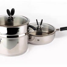 TWIN IVI GL 双立人锅具三件套ZW-C63 24cm煎炒锅 深烧锅 蒸笼