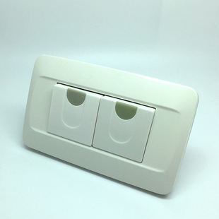 Household Old Model Switch Socket 120 Type Two-Position Large Board Single Control Switch Luminous Panel Double Rocker Switch 10A