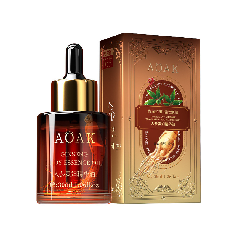Essential oil with ginseng for skin care