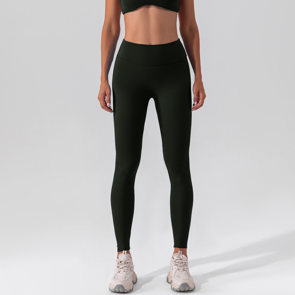 Europa y América Pantalones de yoga de cintura alta transfronterizos Pantalones de entrenamiento sin líneas avergonzadas Ropa de yoga deportiva