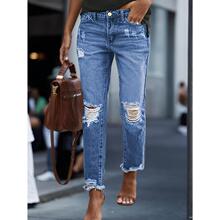 J 73304 Women's ripped washed casual jeans Ůʿ�ƶ�ˮϴ����