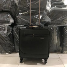 厂家直销18寸商务登机箱皮革万向轮拉杆箱高档礼品可印制logo