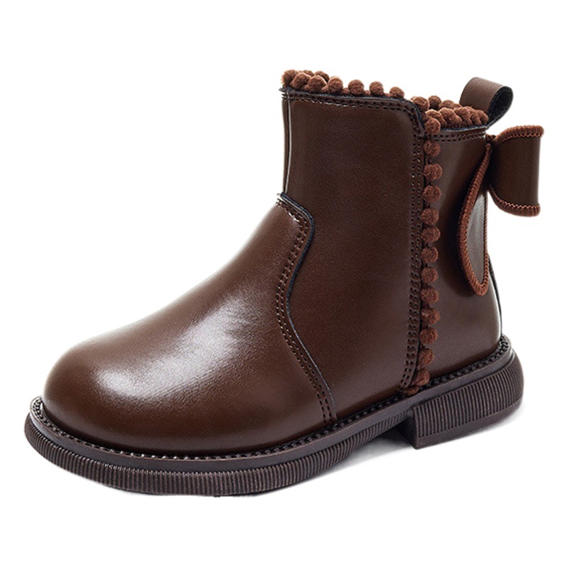 Girls' Boots Autumn and Winter Style Children's Short Boots 2026 New Children's Shoes Wholesale Little Girl Shoes Bow Princess Boots