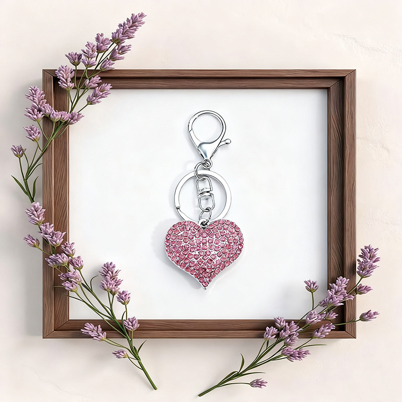 Transfronterizo nuevo diamante amor amor colgante moda universal hermoso pequeño regalo llavero bolso colgante personalizado