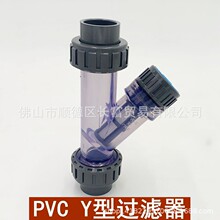 广东联塑PVC给水管件Y型透明过滤器 20-63mm等规格饮用水管净化器