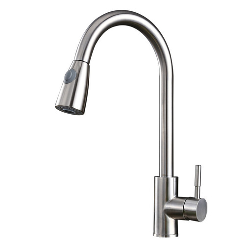 304 stainless steel kitchen faucet dual hot and cold water retractable washbasin sink pull-out faucet wholesale