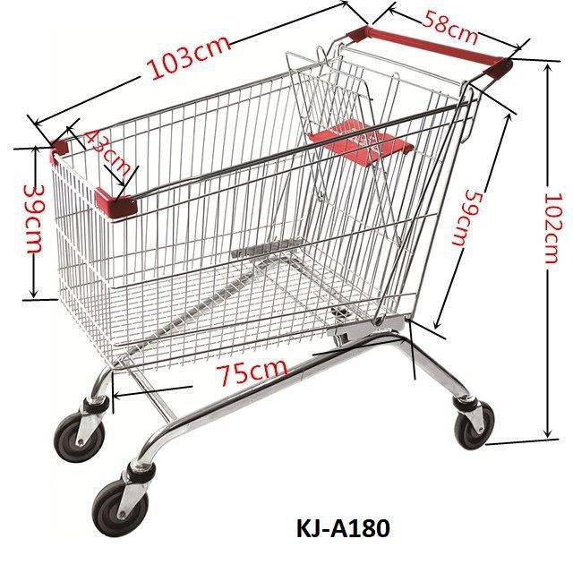 180L 인기 판매 실버 사일런트 휠(5inch TPR 휠)