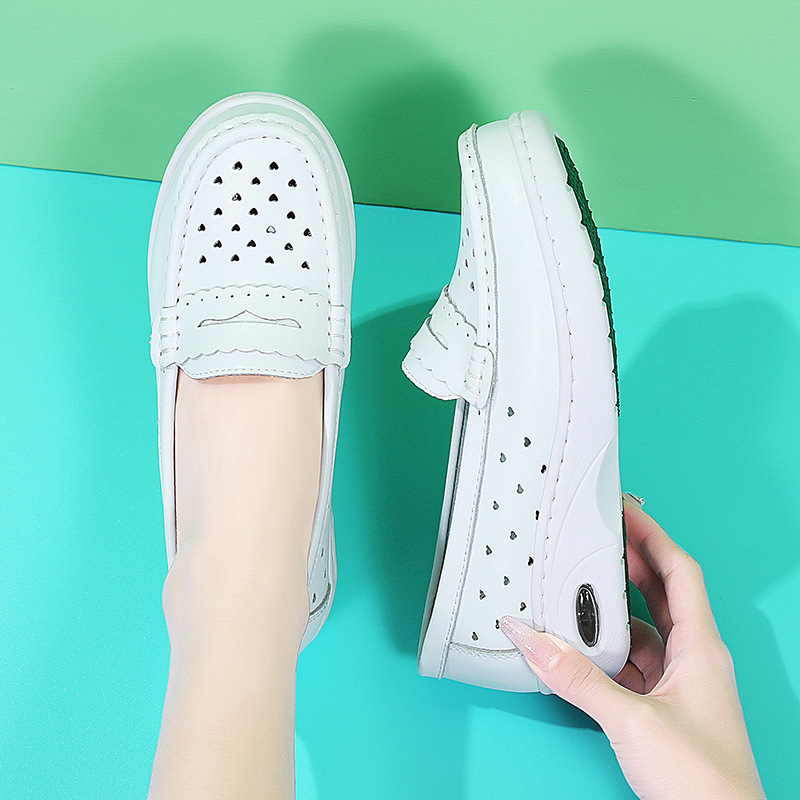 Air Cushion nurse shoes for women Spring New hollow-out comfortable soft bottom not tired feet air cushion breathable non-slip Medical white shoes