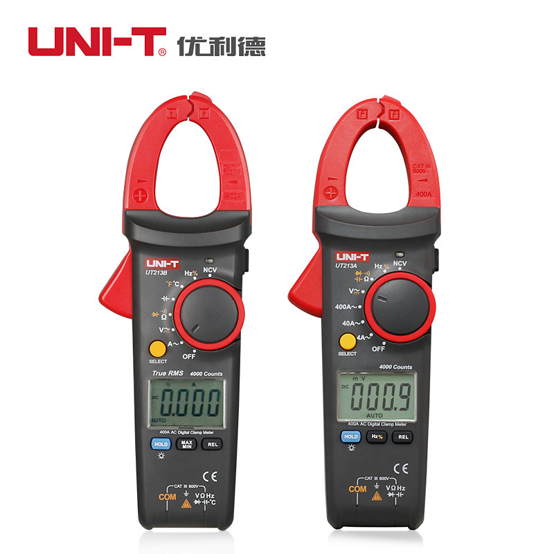 UT213C优利德工业品真有效值数字钳形表交直流400A电工维修电流表