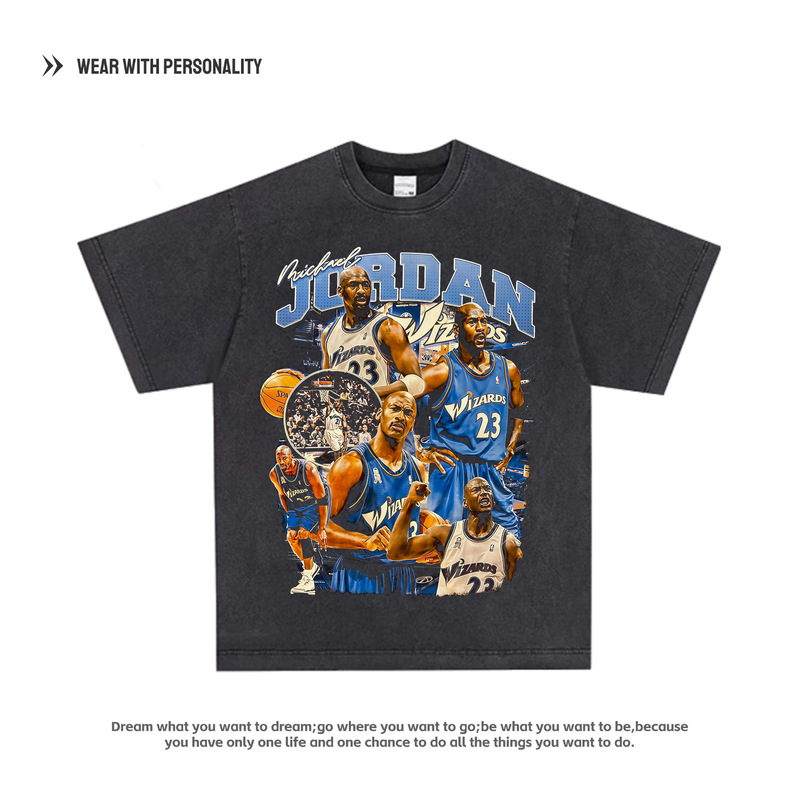 Jordan Basketball American Casual Cotton Breathable Round Neck Pattern Sports Long and Short Sleeve T-Shirt