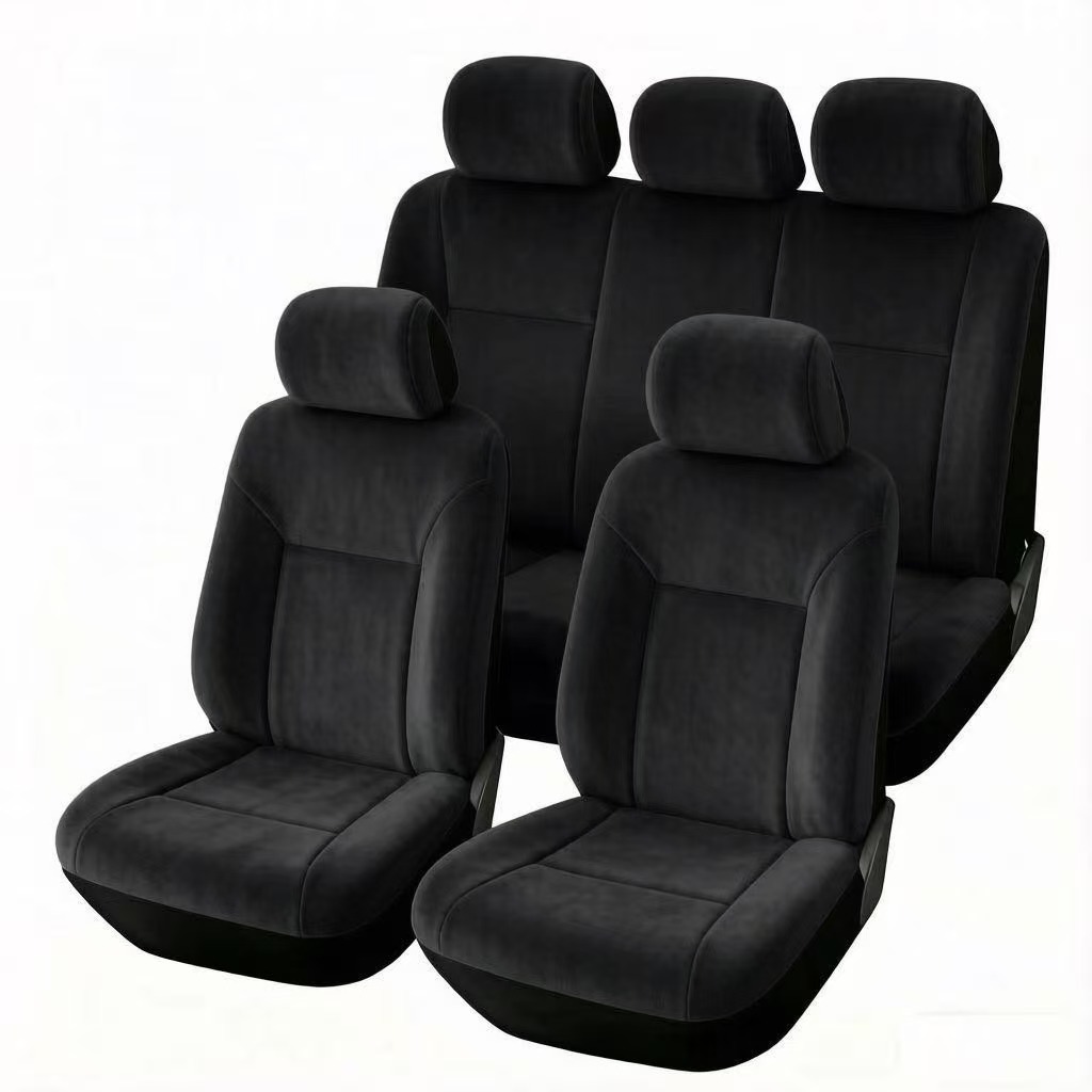 Universal five-seater car seat cover, solid color suede, full-coverage cushion cover, suitable for all seasons, popular cross-border product
