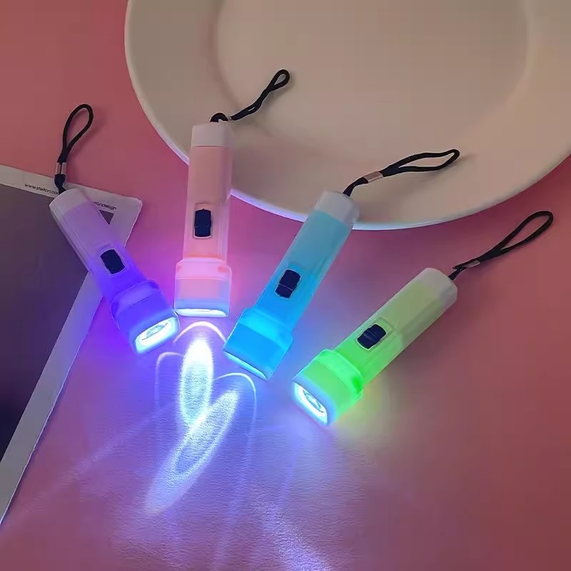 马卡龙方头小手电筒强光照明灯 LED灯迷你电灯发光玩具六一小礼品|undefined