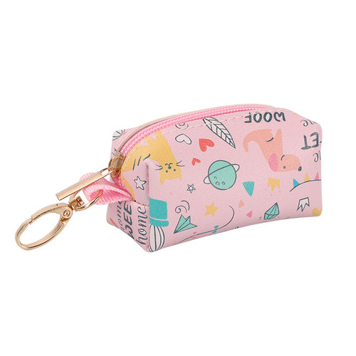 Pet garbage bag dispenser zipper leather bag dog poop bag storage box storage bag dog poop bag bag