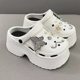 EVA high-heeled hole shoes summer 2024 new thick-soled non-slip deodorant feeling slippers women wear wholesale