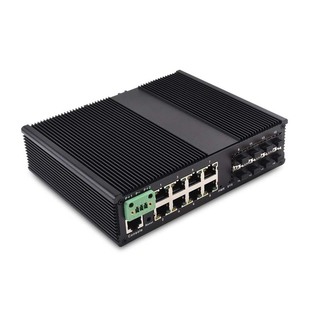 Postal Gigabit Managed Industrial-Grade Fiber Optic Switch 8 Optical 8 Electrical Interface Configuration Can Be Changed