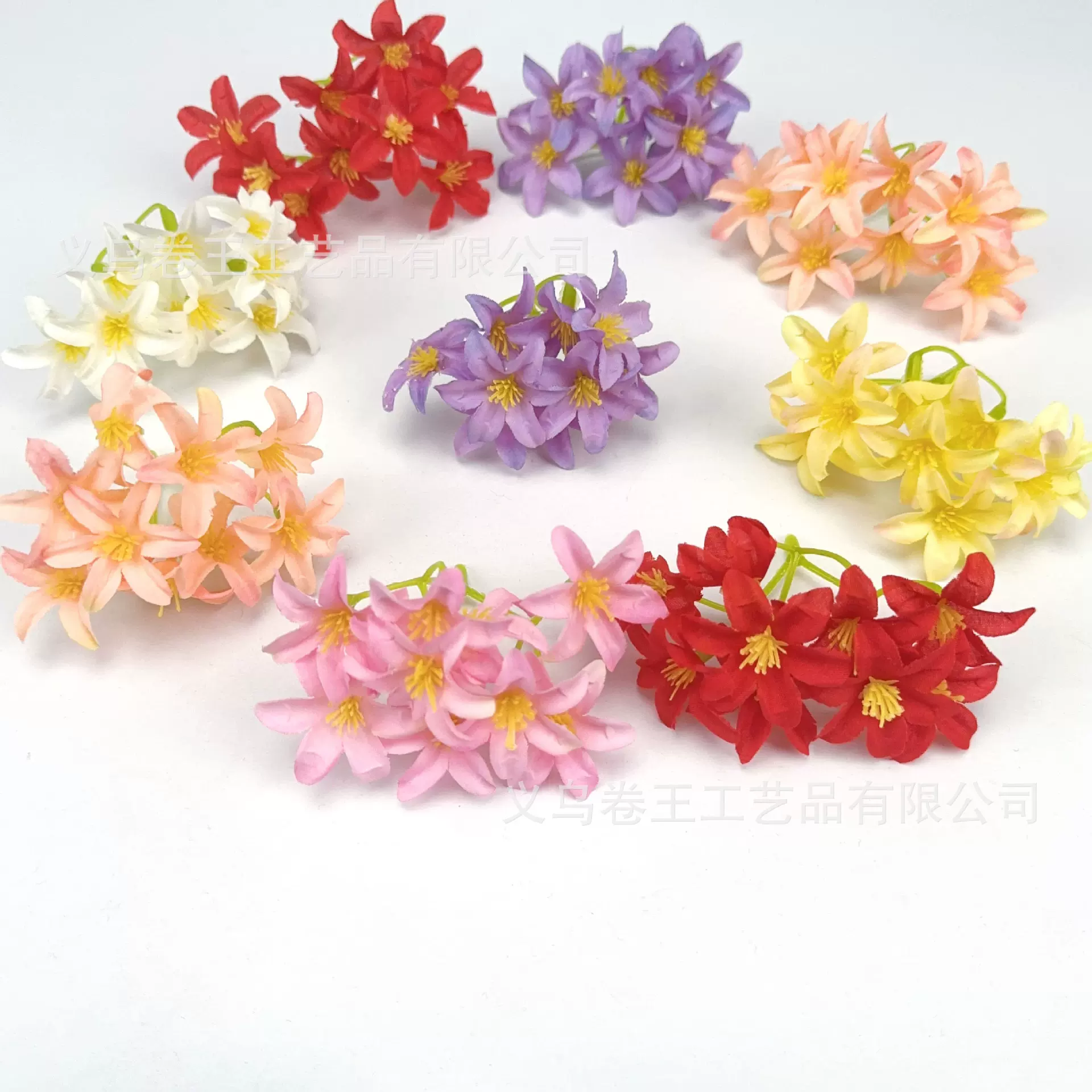 diy绢花仿真 汉服古风发饰花材绢布花头手工半成品永生花配件批发