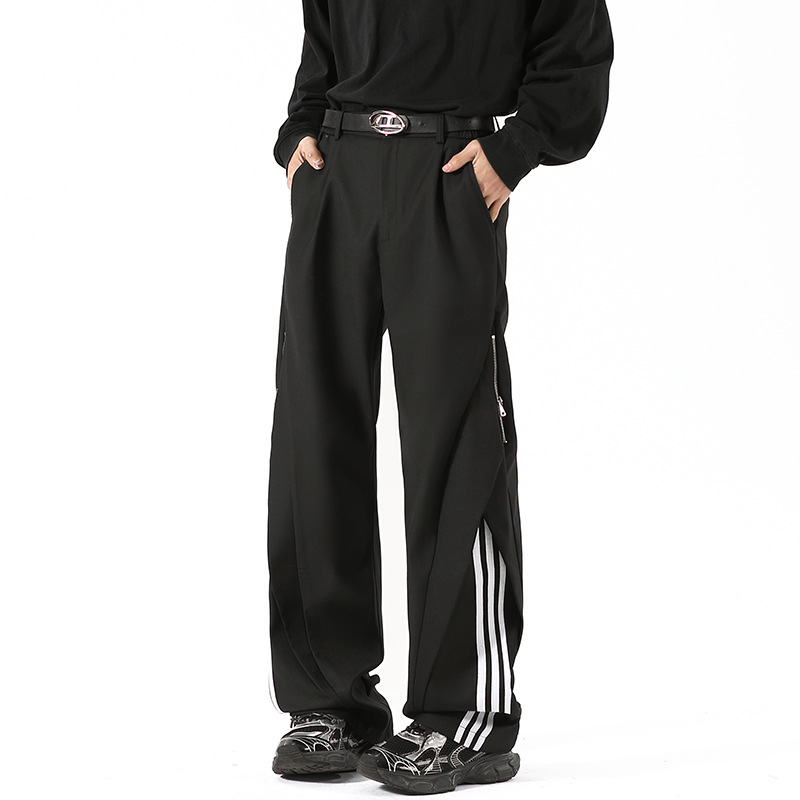 Black regular trousers