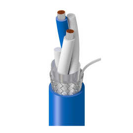 2x20AWG工业双轴电缆78欧姆双层屏蔽BlueHose安全通讯电缆9463型