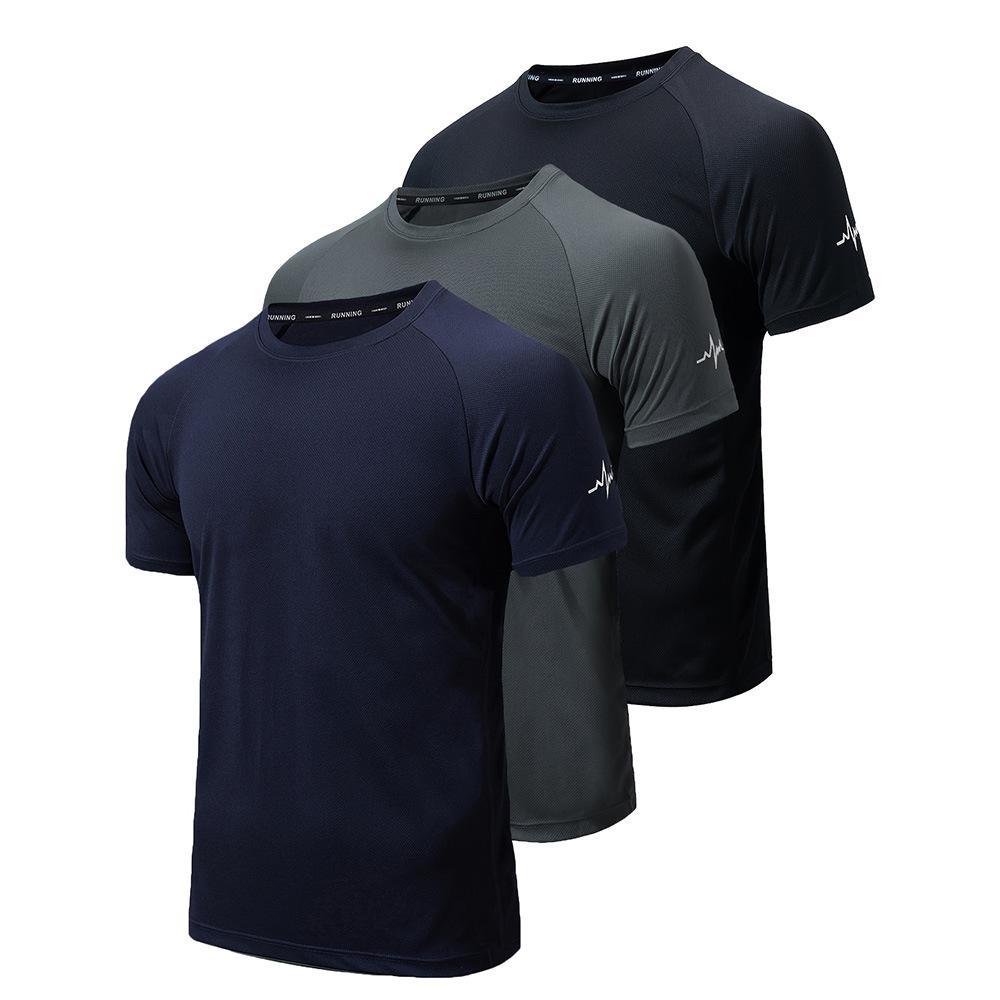 Men's Quick-Dry Performance T-Shirts 3-Pack - Moisture-Wicking Gym & Running Shirts With Breathable Fabric_voghion.com