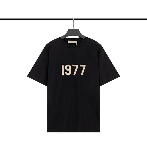 FCAR OF GOD Season 8 double line ESSENTIALS 1977 short-sleeved flocking printed loose trendy T-shirt