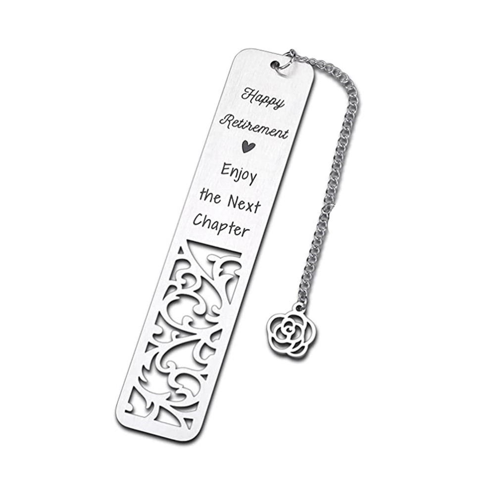 Marcador de acero inoxidable grabado hueco transfronterizo Marcador del día del maestro Día de San Valentín Navidad Marcador de metal Regalo