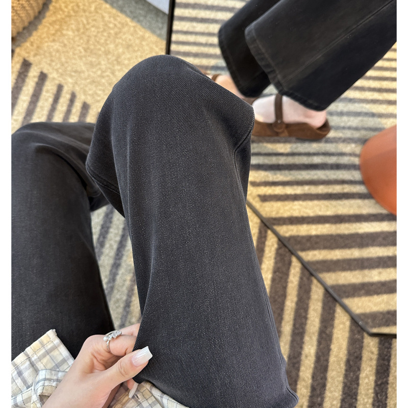 Straight-Leg Secrets! Four-Way Stretch Black Flared Jeans 2026 New Women's Spring High-Waisted Stretch Slimming Long Pants