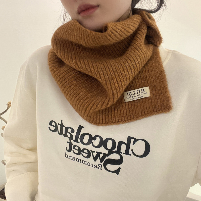 Otoño y invierno coreano de cuello alto chaqueta de lana de punto botón de cuello para mujeres caliente de color sólido cuello abierto cuello falso