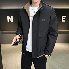 男性工装ジャケット男性潮牌立襟春秋コート2025新型起爆高級感高級服