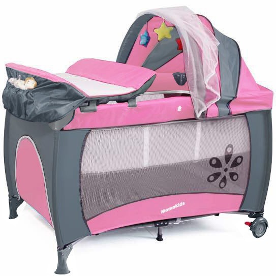 Детская кроватка MamaKids розовая