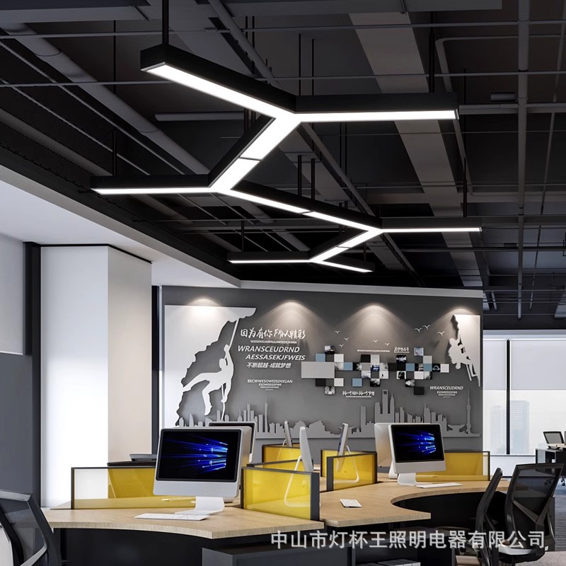 Oro LED lámpara de modelado creativo hexagonal Oficina supermercado restaurante gimnasio pasillo industrial en forma