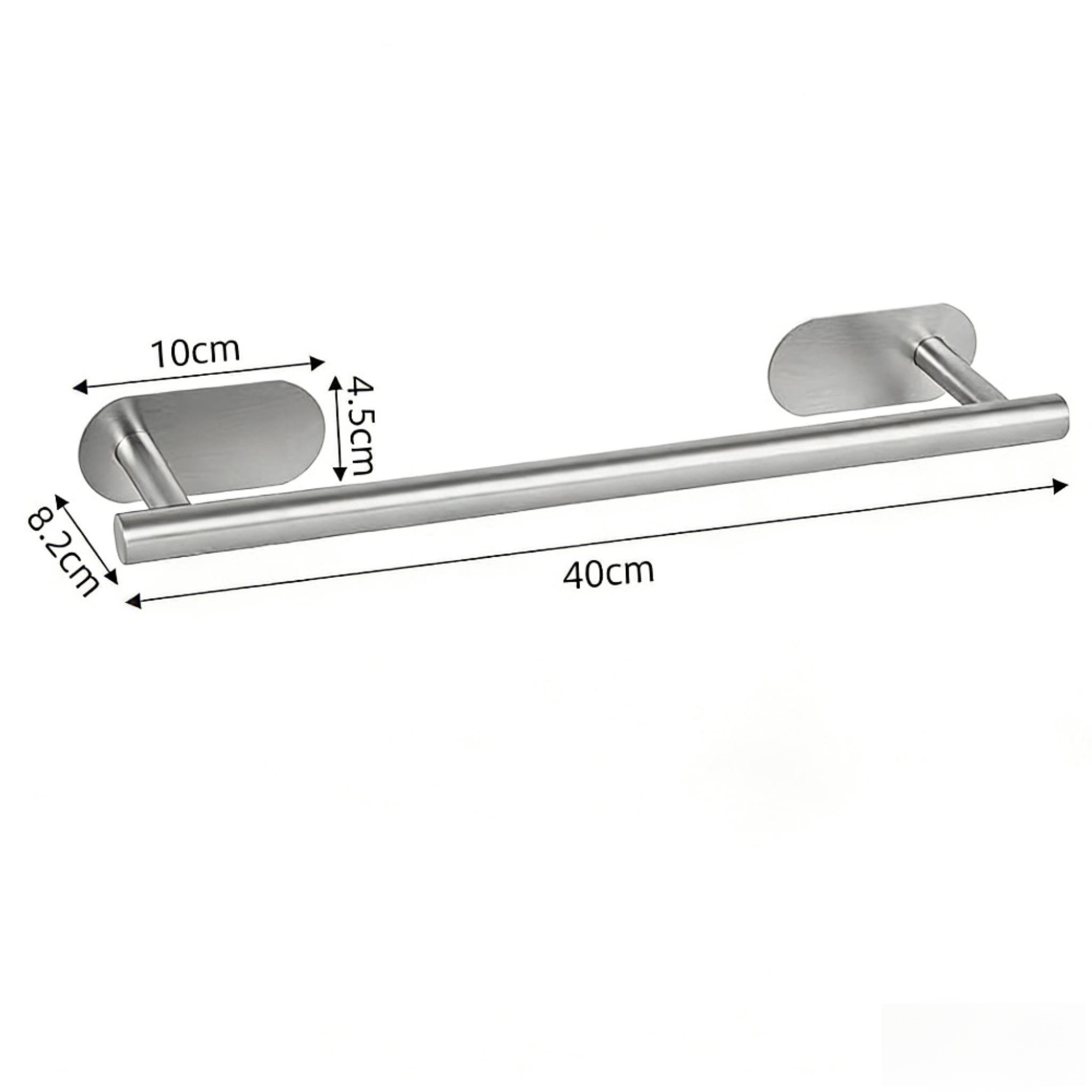 Barra de toalla de fondo oval (silver)