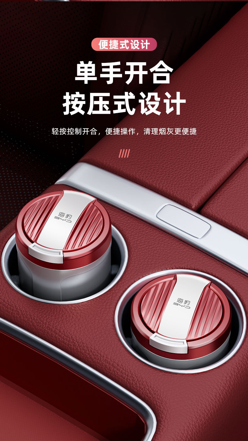 Suitable for the 2025 New Byd Seal 06 Car Ashtray, Anti-Fly Ash, Anti-Smoke Odor, 05/07Dmi with Light