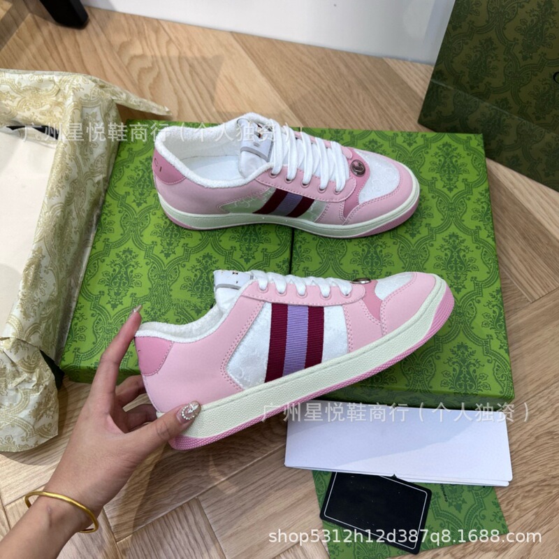 G's ダーティーシューズ刺繍プリント白靴 2025 初春スタイル古い色大きいサイズのカップルカジュアルシューズ女性用|undefined