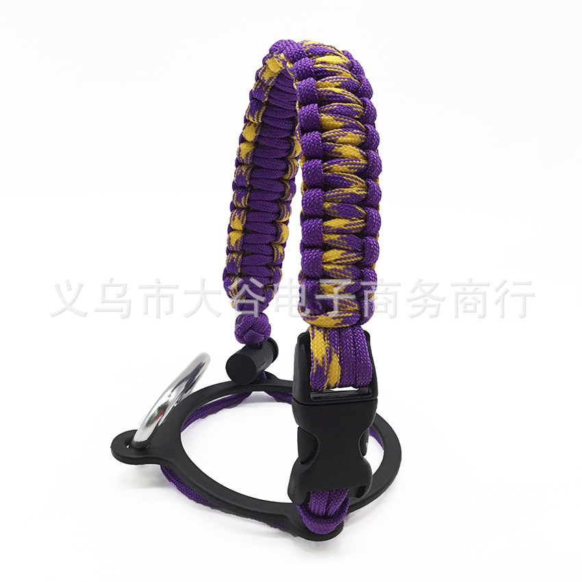 Amazon hidro frasco espacio olla llevar cuerda boca ancha taza de agua cuerda trenzada hervidor llevar cuerda portátil