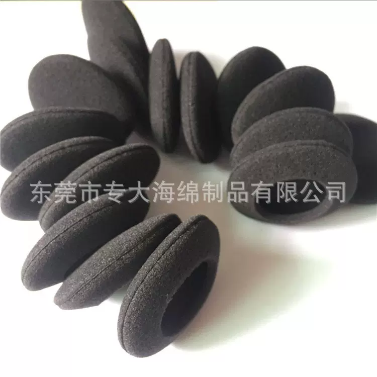 18MM小耳机海绵耳塞海棉套 国产黑色棉塞 加厚耳棉源头工厂