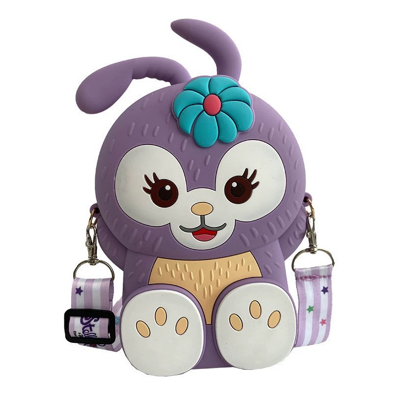 Children's bag, cartoon brand wallet, fashionable silicone shoulder bag