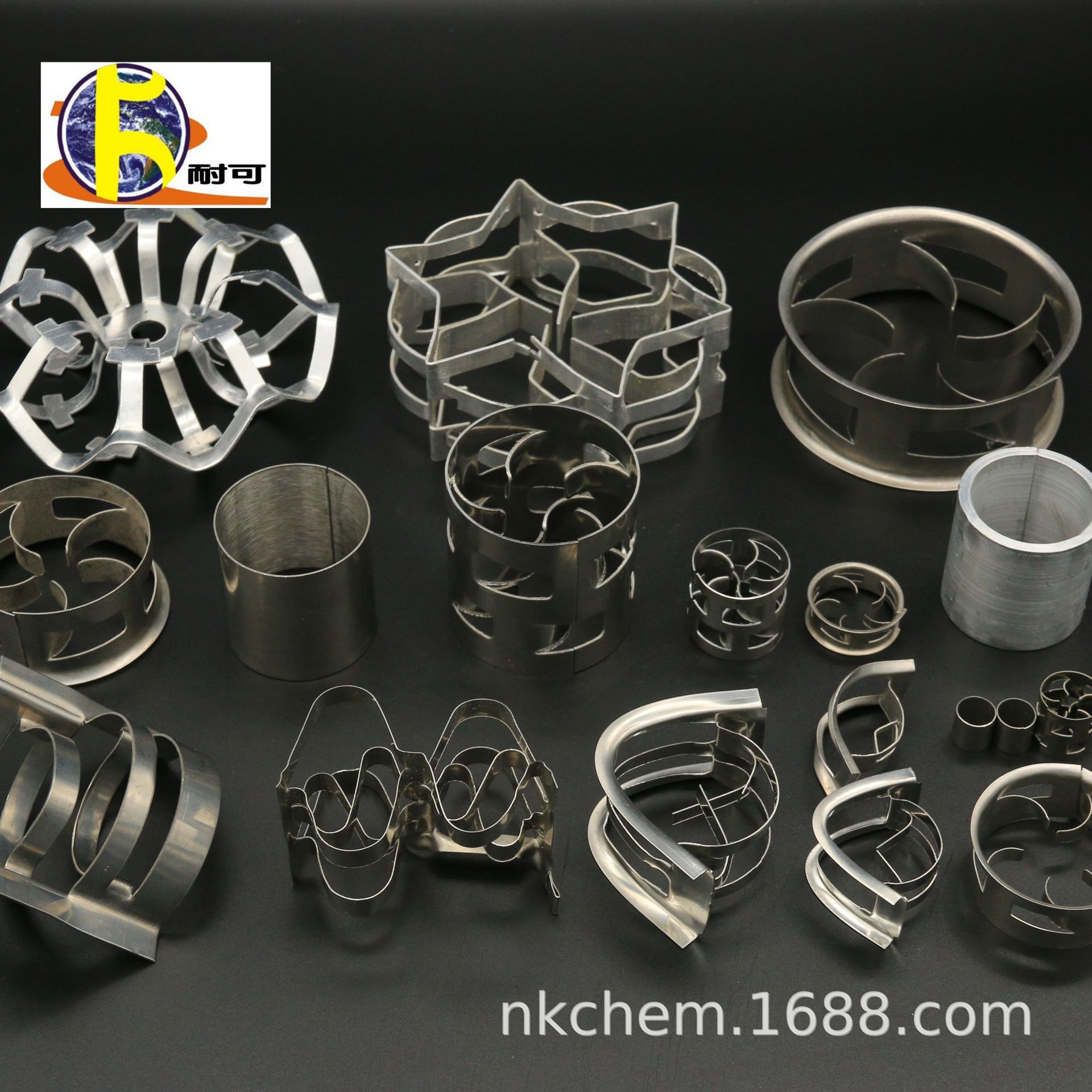 耐可化工 双层共轭环填料 316不锈钢金属散堆分离塔内件型号可定