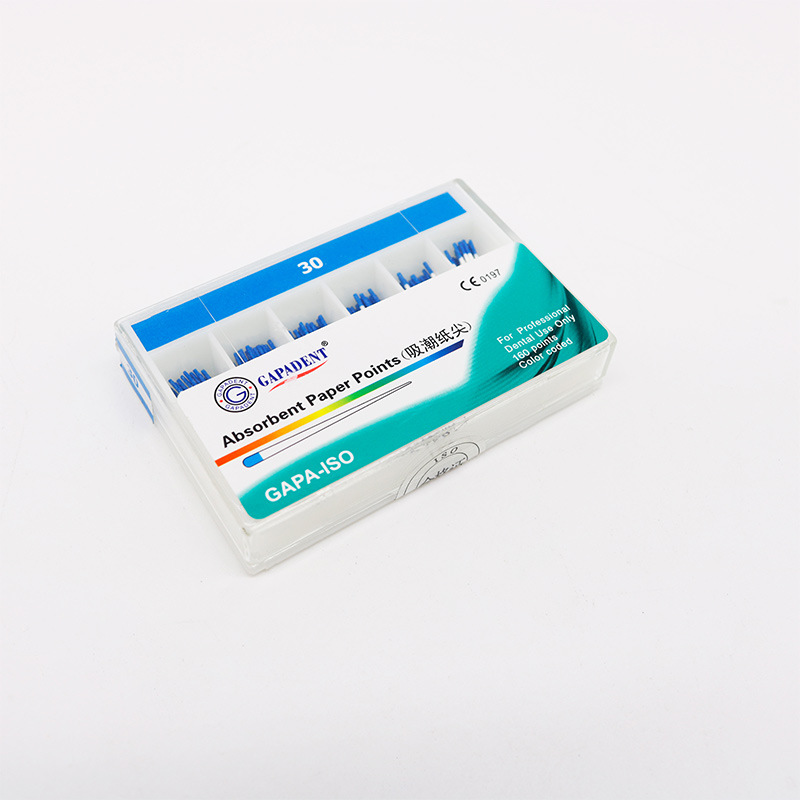 Tianjin Jiafa Dental Papel absorbente de humedad punta 02 Cónico 04 Cónico Papel absorbente de humedad punta mezclada Papel absorbente de humedad punta 06 Cónico