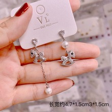 婉灵新款设计感马上有钱寓意满满精致耳饰时尚百搭高级感耳钉耳饰