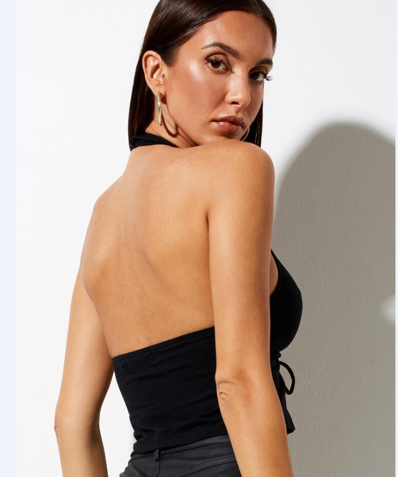 summer new fashion halter neck halter V-neck vest NSYF56868