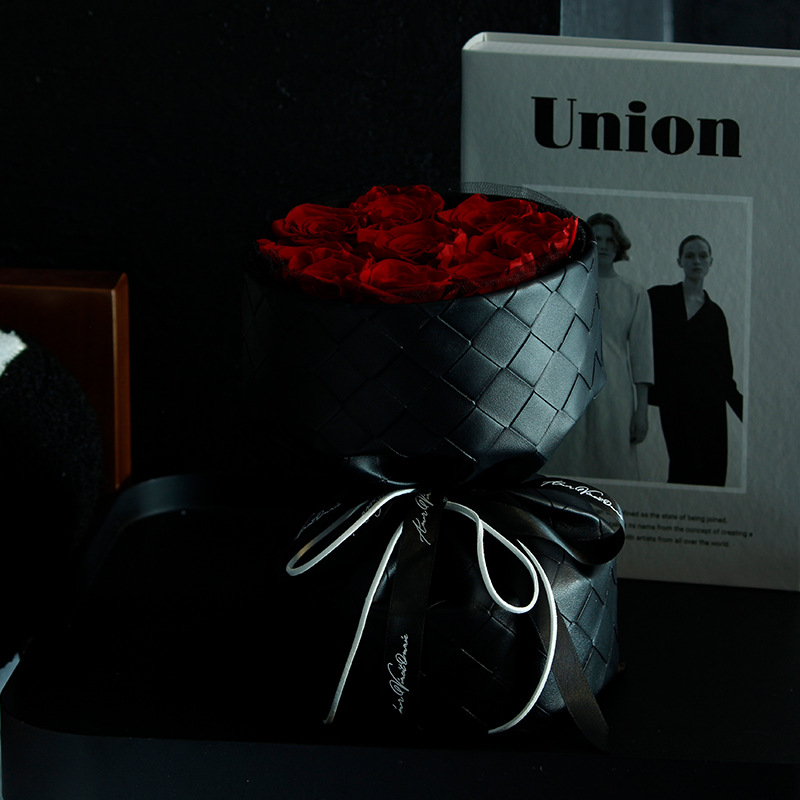 Regalo de Navidad, ramo de flores eternas, rosa, regalo para pareja, cumpleaños de chica, Día de San Valentín, flor seca, flor hecha a mano