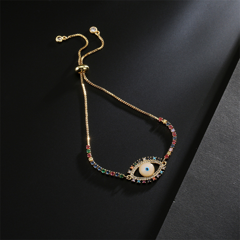 Fashion Eye Copper Bracelets Plating Zircon Copper Bracelets