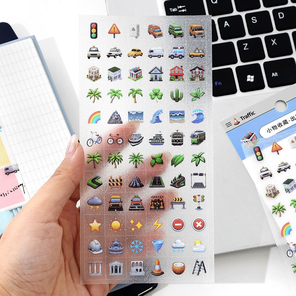 Infeel.Me闪砂PET贴纸 小物收藏 创意小鼻嘎图案手帐电脑水杯装饰