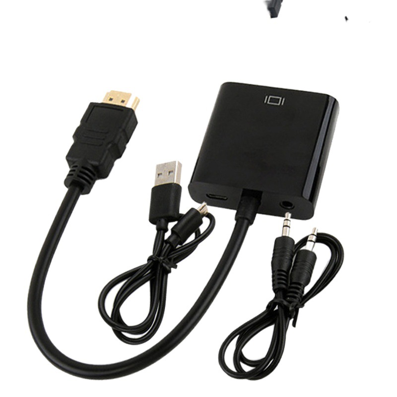 Mini HDM Mirco dvii a VGA transferencia HD convertidor de cabeza de alambre computadora misma pantalla Monitor TV