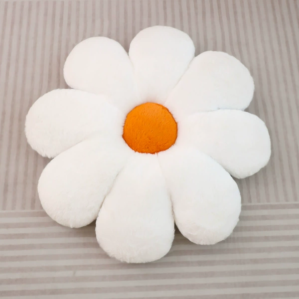White flower orange core